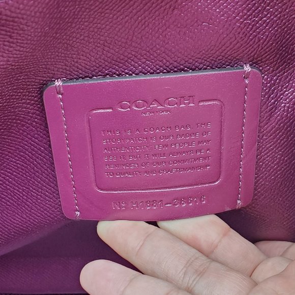 Coach Charlie Carryall with Metallic Interior 38616 Dark Berry - Picture 8 of 8